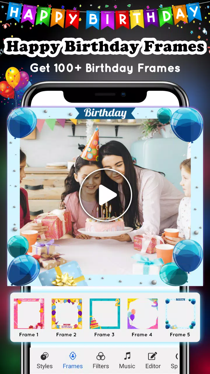 Birthday Video Maker 螢幕截圖 1