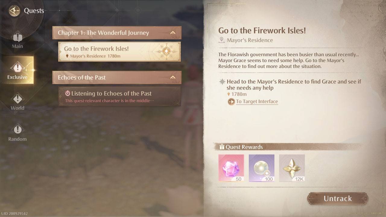 Quest Board in Infinity Nikki