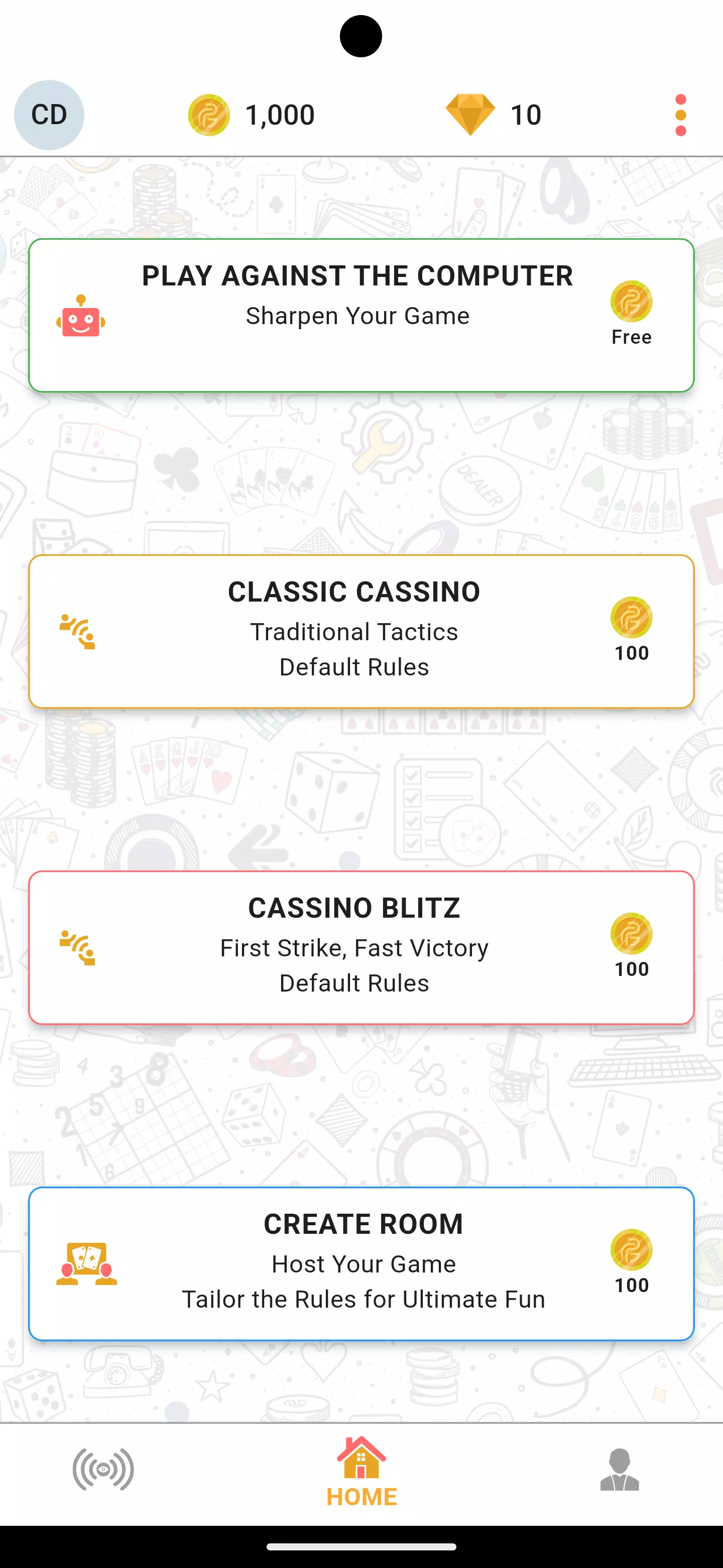 Pocket Cassino 螢幕截圖 0