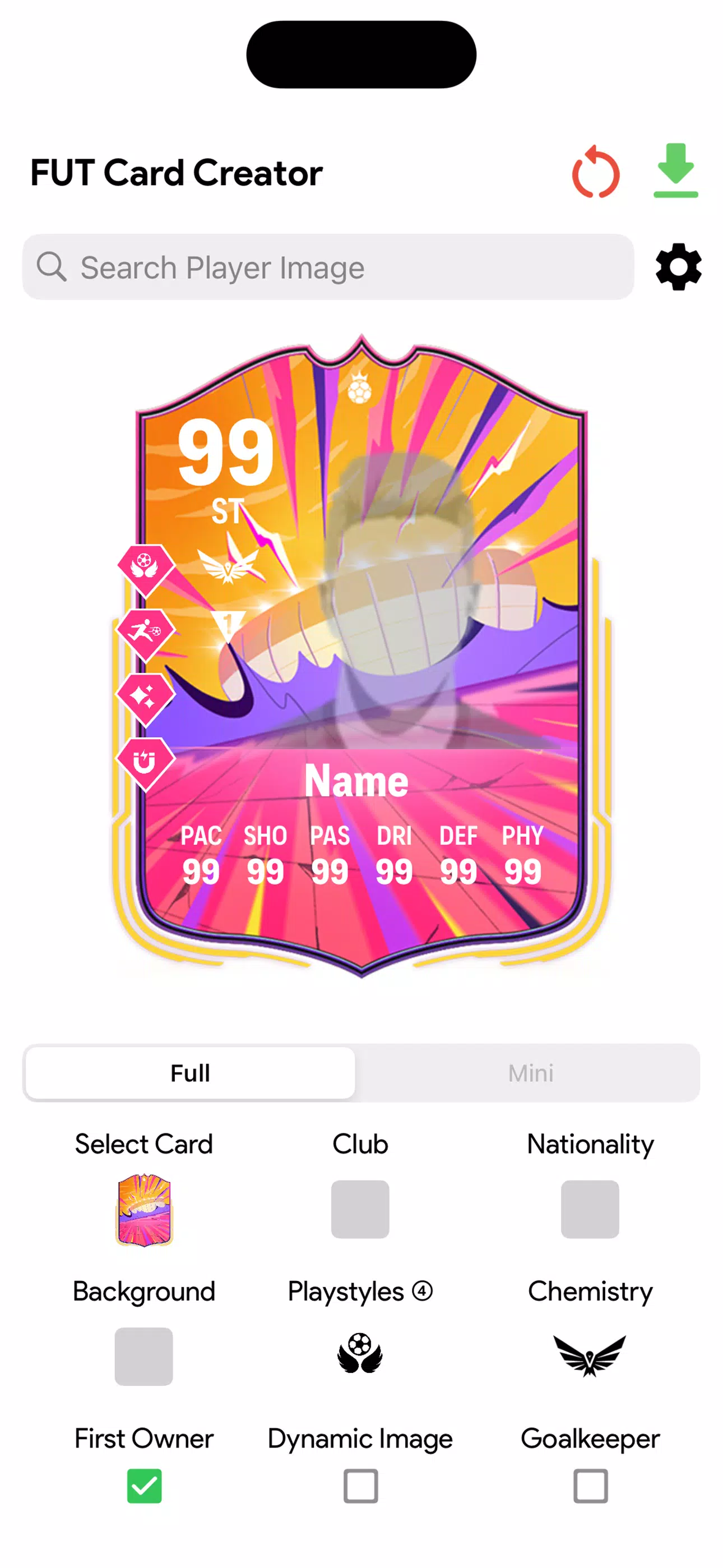 FC Card Creator 25 Capture d'écran 0