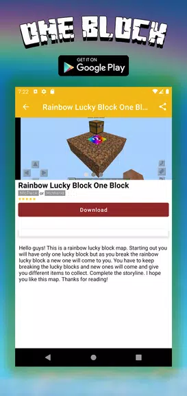 Map One Block Survival - block Capture d'écran 1