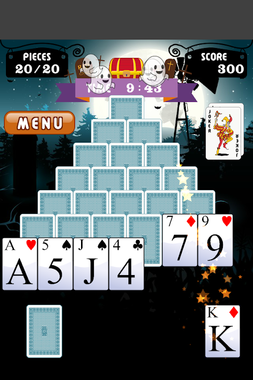 Pyramid Solitaire on Halloween应用截图第3张