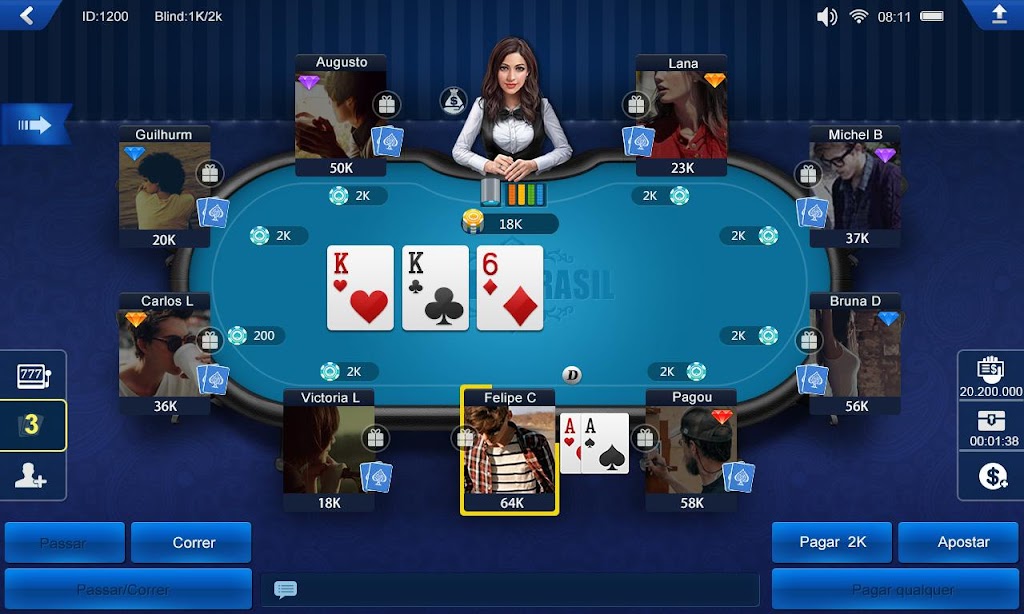 Poker Brasil HD Schermafbeelding 1