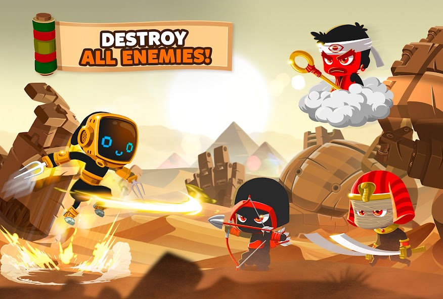 Ninja Dash Run - Offline Game Mod Ảnh chụp màn hình 3