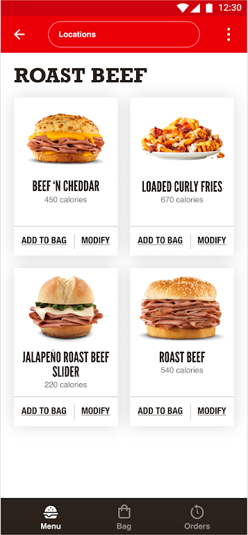 Arby's Fast Food Sandwiches Tangkapan skrin 1