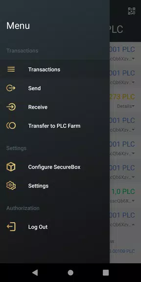 PLC Wallet Capture d'écran 1