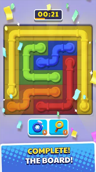 Connect Pipe! Color Line Game Captura de pantalla 1