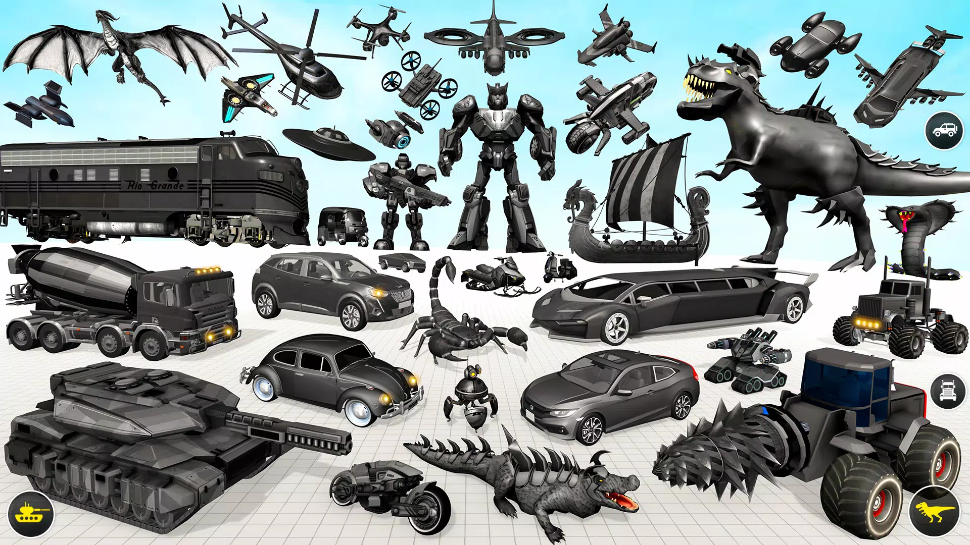 Dino Robot Car Transform Game Capture d'écran 2