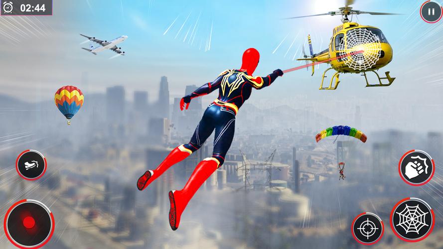 Flying Spider Rope Hero Fight Capture d'écran 3