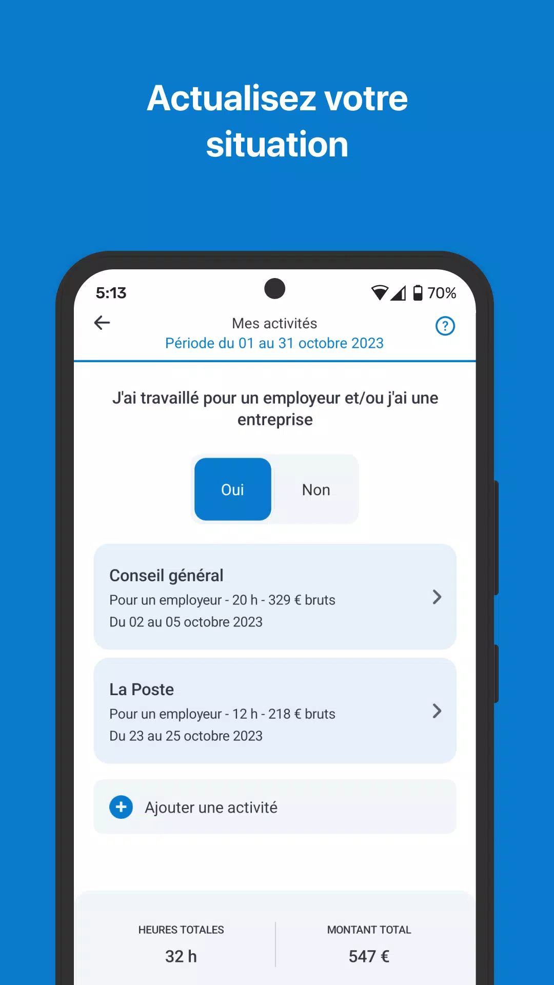 Mon Espace - France Travail Capture d'écran 1
