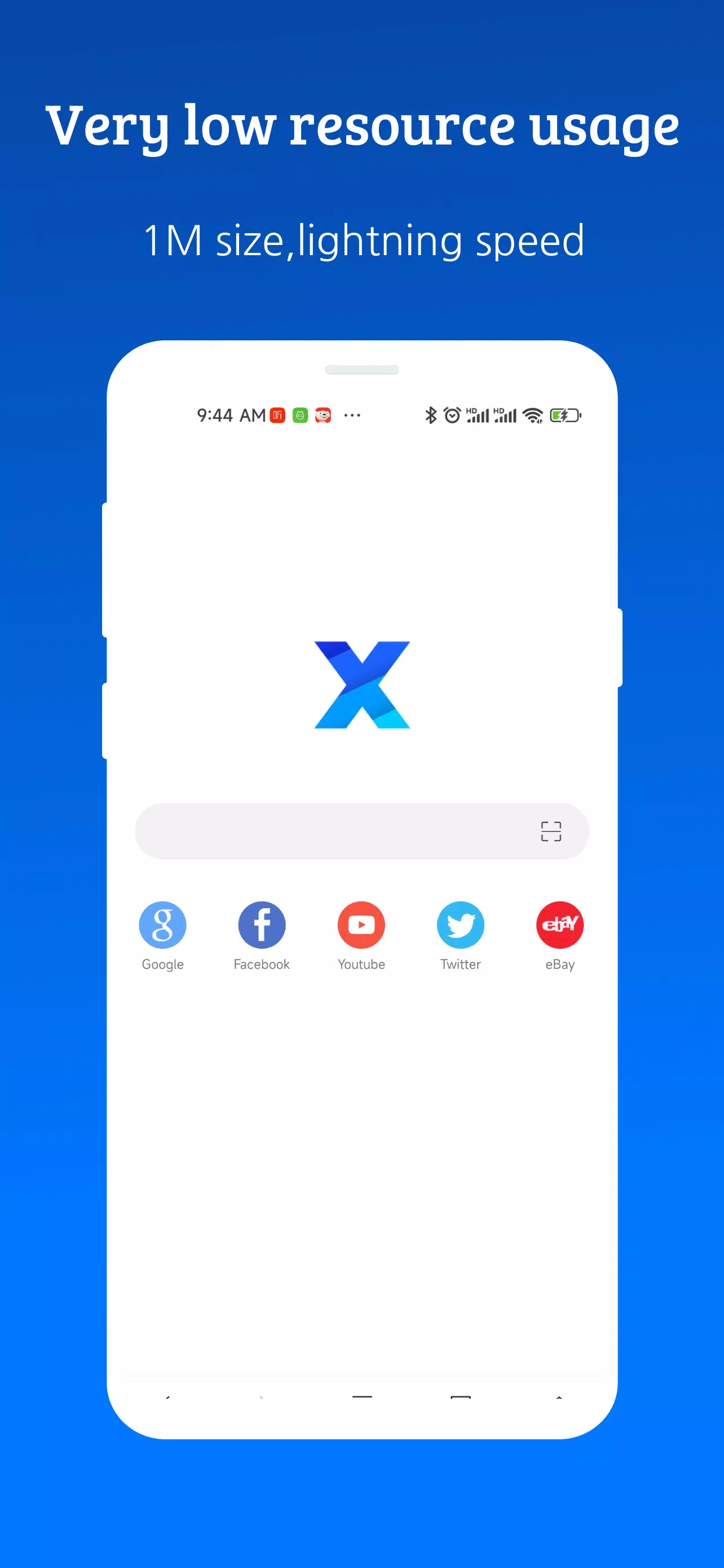 XBrowser - Mini & Super fast Capture d'écran 0