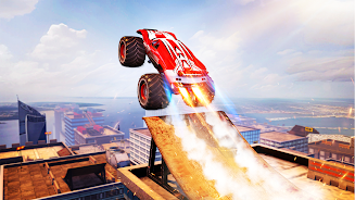 Mega Truck Rooftop Stunt Games应用截图第1张