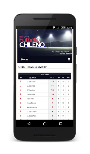 Live Chilean Soccer Tangkapan skrin 1