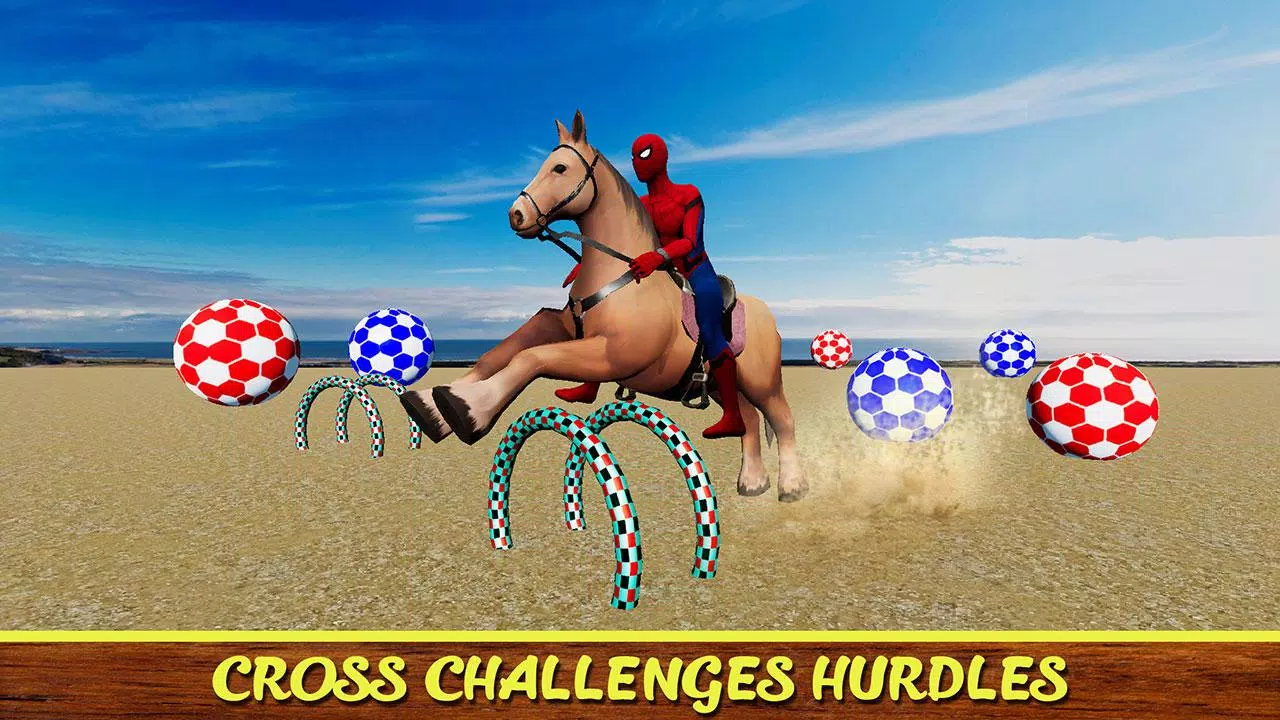 Diligent SuperHeroes Horse Riding 3d 螢幕截圖 1