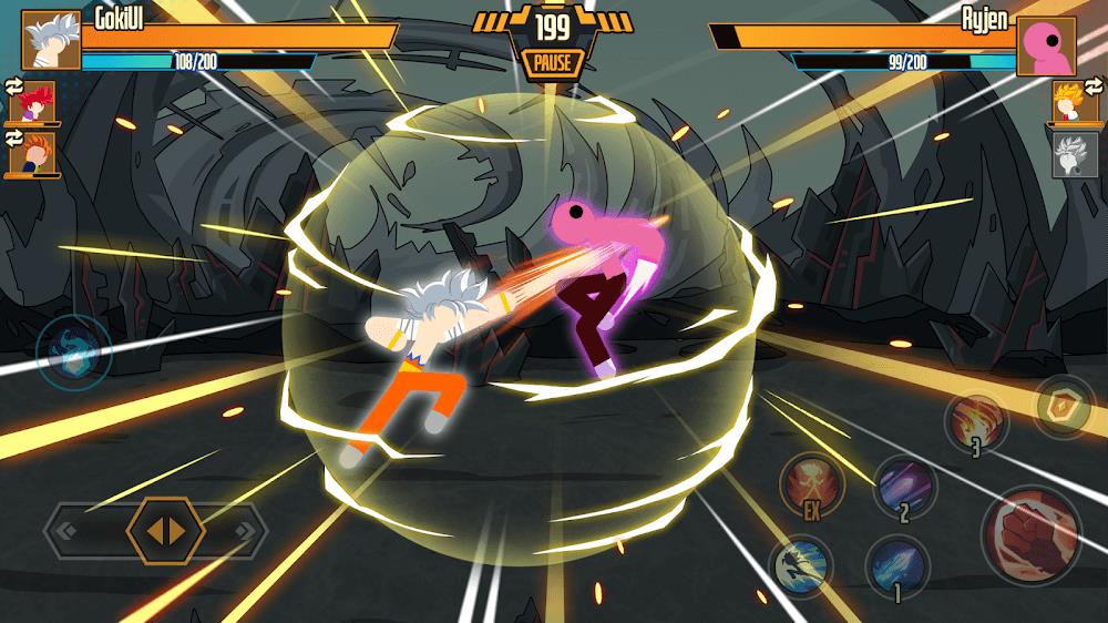 Stickman Dragon Fight - Super Capture d'écran 0