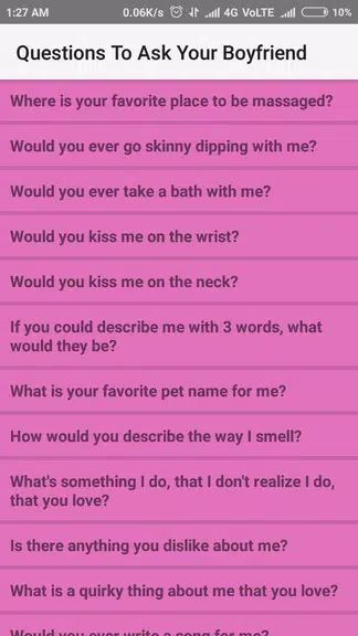 Questions To Ask Your Boyfrien Zrzut ekranu 2