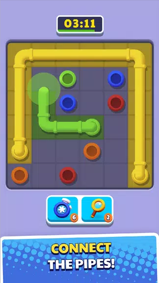 Connect Pipe! Color Line Game Captura de pantalla 0