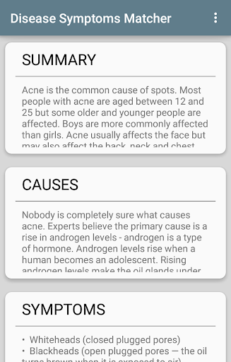 Disease Symptoms Matcher 螢幕截圖 2