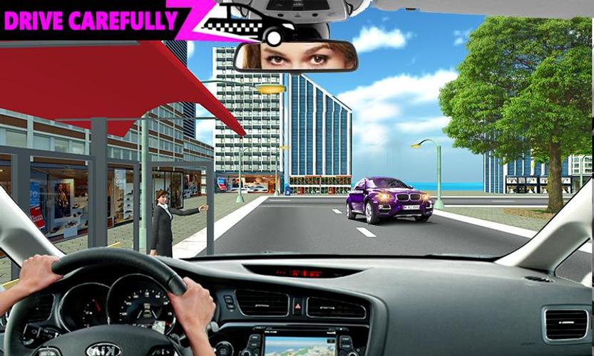 Pink Taxi Driving Game 3D 螢幕截圖 0