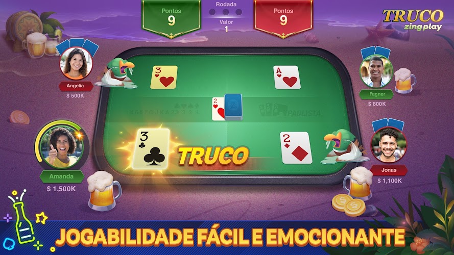 Schermata Truco ZingPlay: Jogo de cartas 1