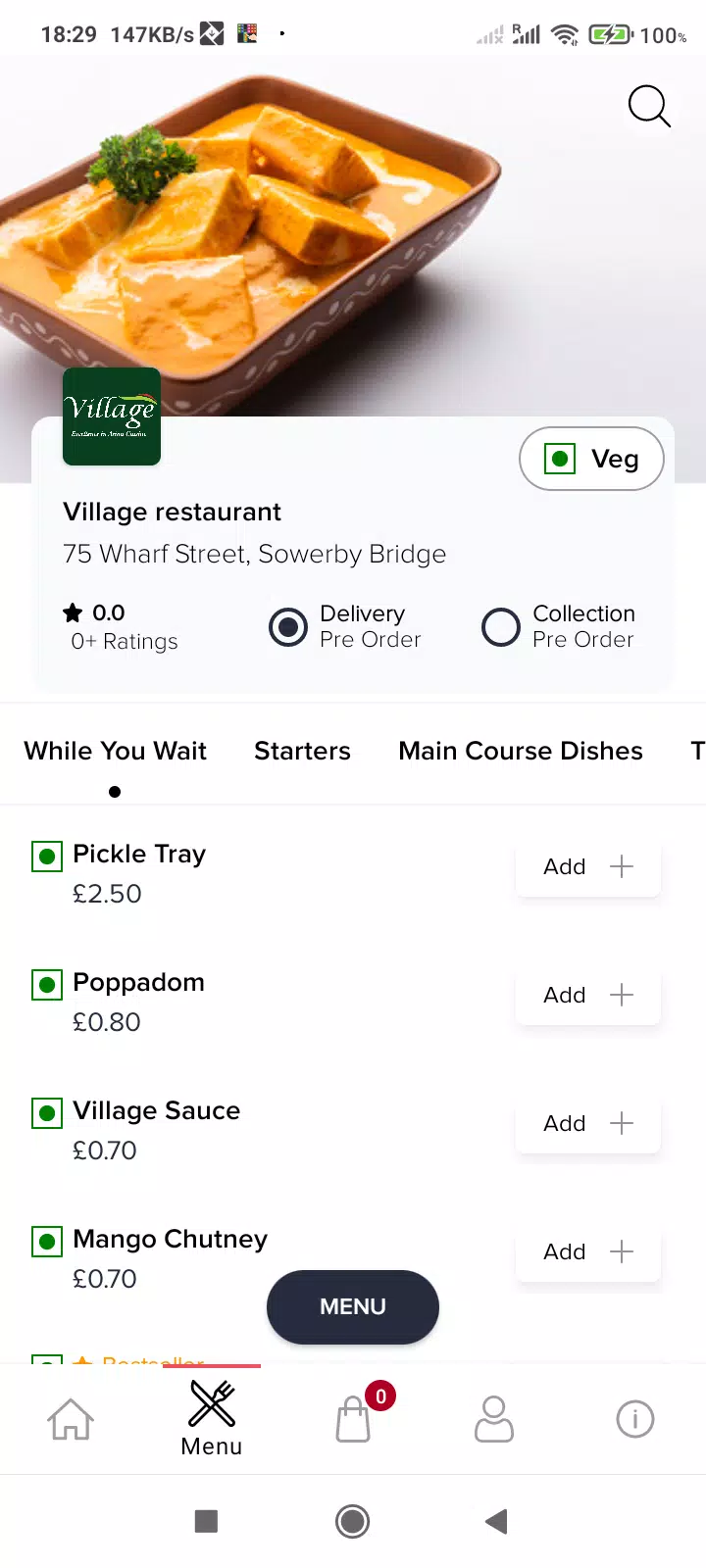 Village Restaurant Capture d'écran 1