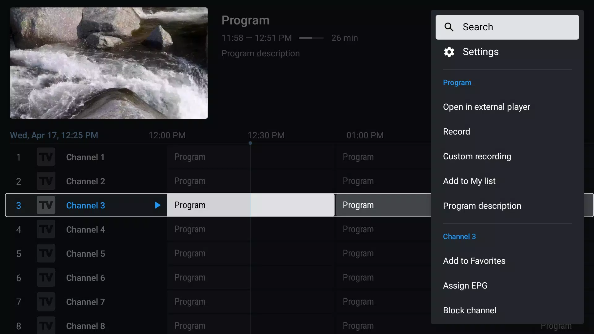 TiviMate IPTV Player 螢幕截圖 1