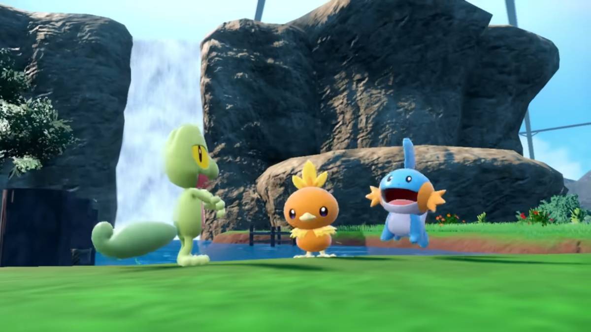 Gen 3 partants Treecko, Torchic et Mudkip dans Pokémon Scarlet & Violet