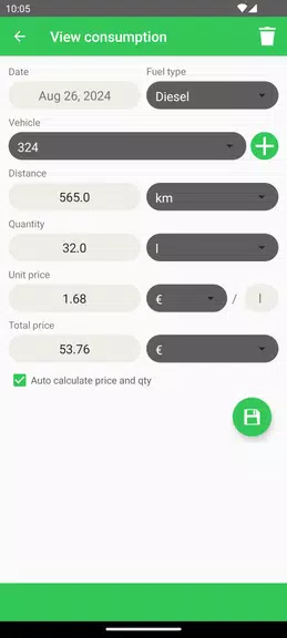 Fuel Consumption 螢幕截圖 2