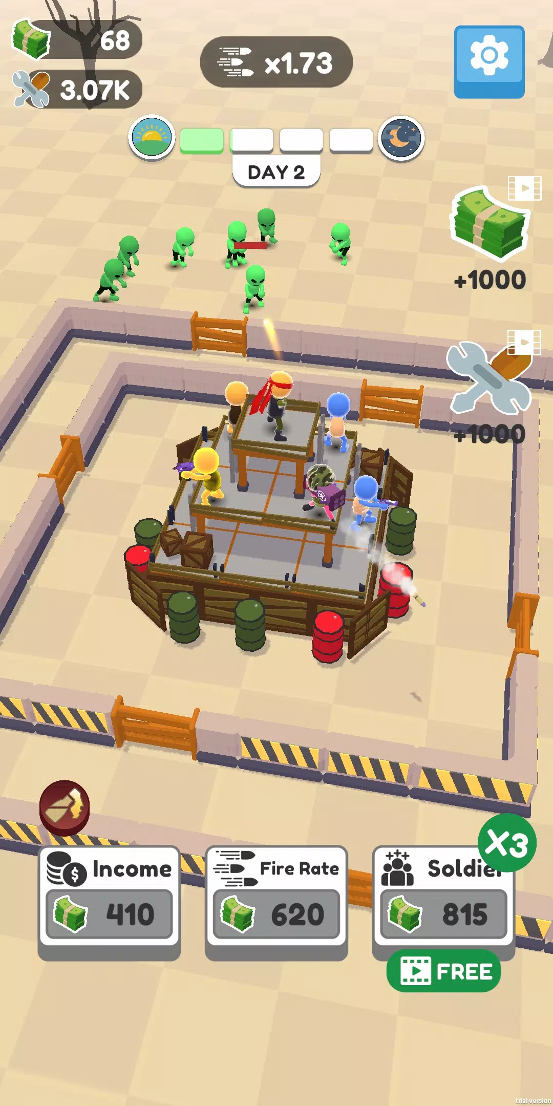 Defend City Merge Shoot Idle ภาพหน้าจอ 1