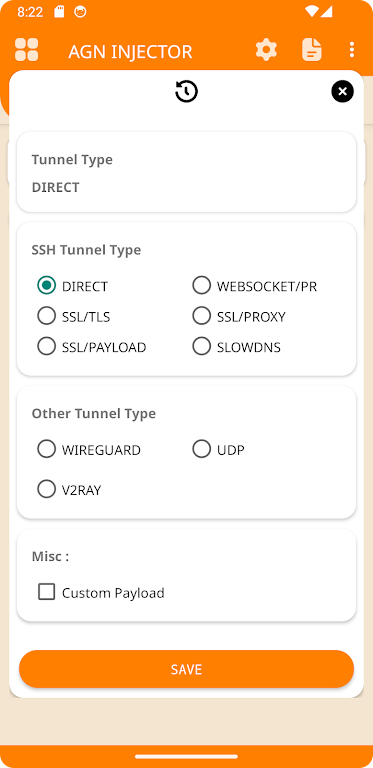 AGN INJECTOR (SSH/DNS/SSL) VPN 스크린샷 1