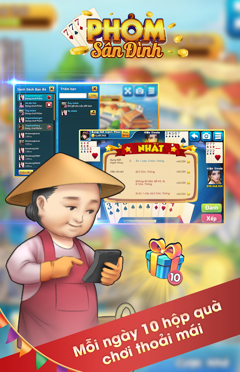 Phỏm Sân Đình - Tá Lả - Tú Lơ Khơ - Phỏm Ekran Görüntüsü 2