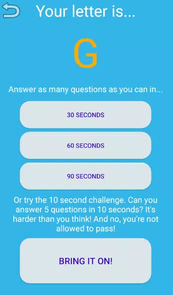 One Letter Quiz 螢幕截圖 0