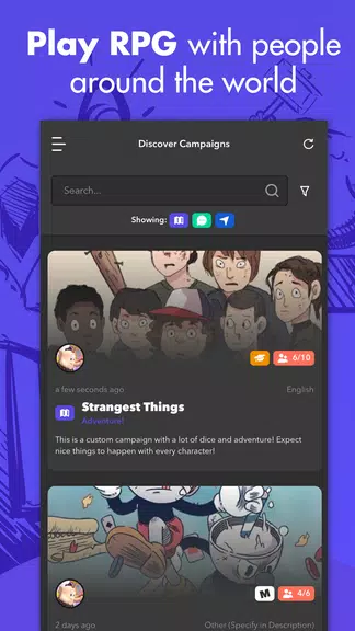 mRPG - App pour jouer aux RPG Capture d'écran 0