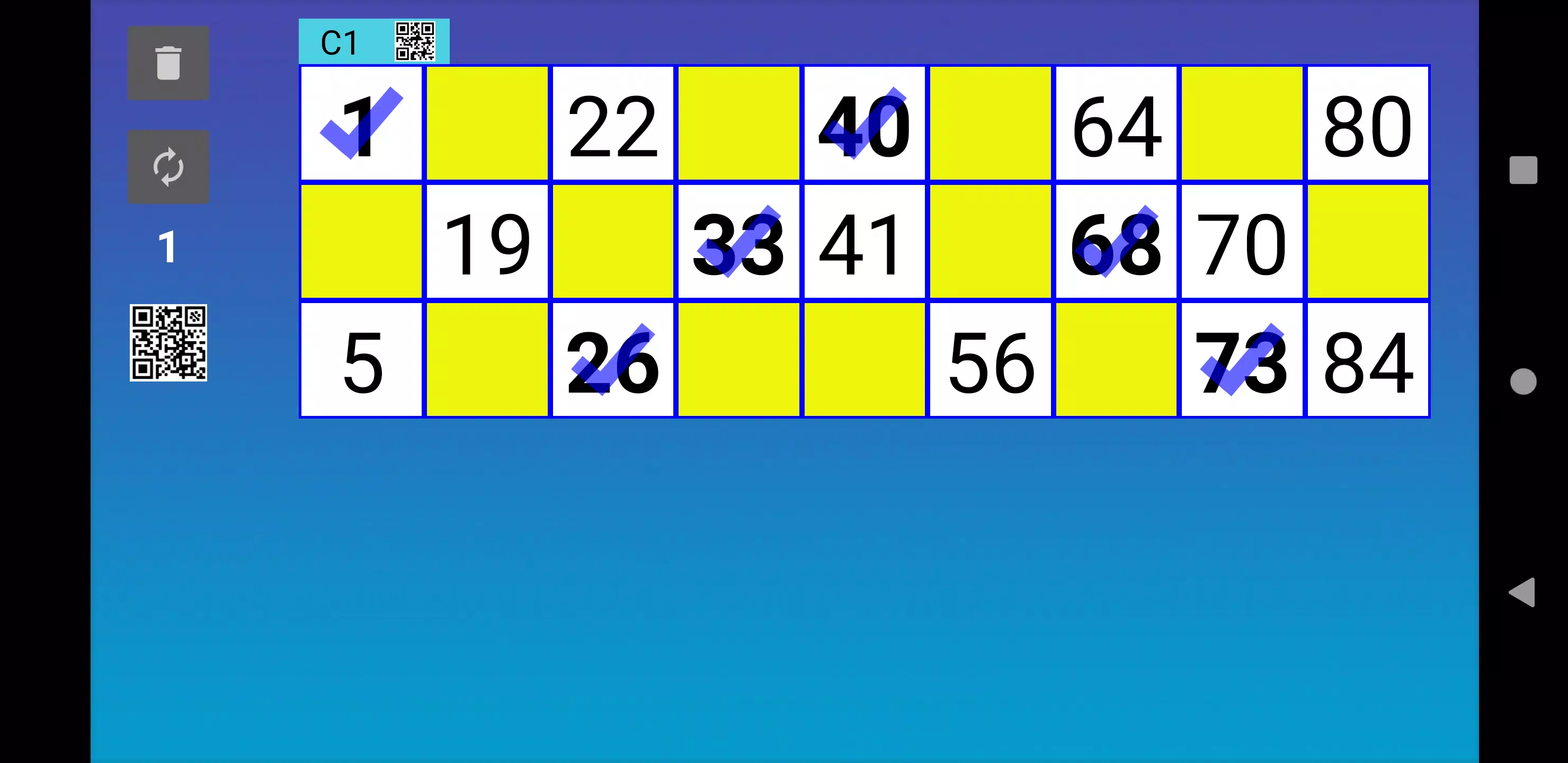 Bingo RS Cards 螢幕截圖 1