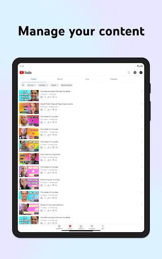 YouTube Studio Tangkapan skrin 0
