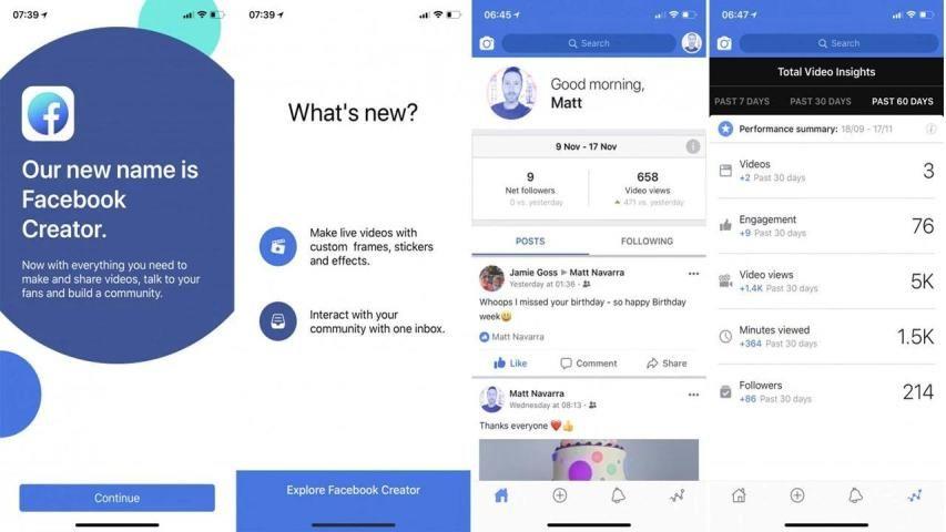 Facebook Creators Screenshot 0