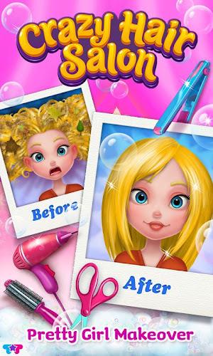 Crazy Hair Salon-Girl Makeover 螢幕截圖 0