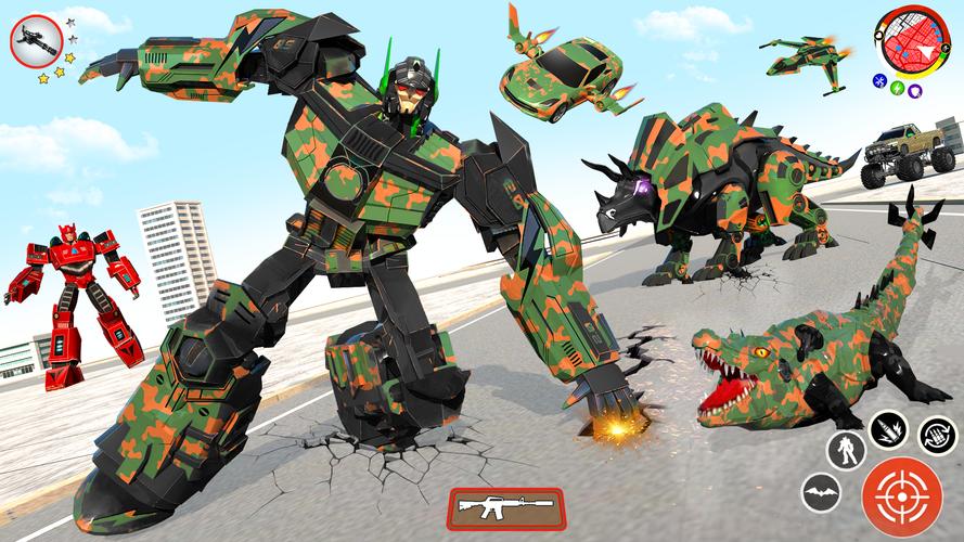 Rhino Robot Car Transformation Tangkapan skrin 0
