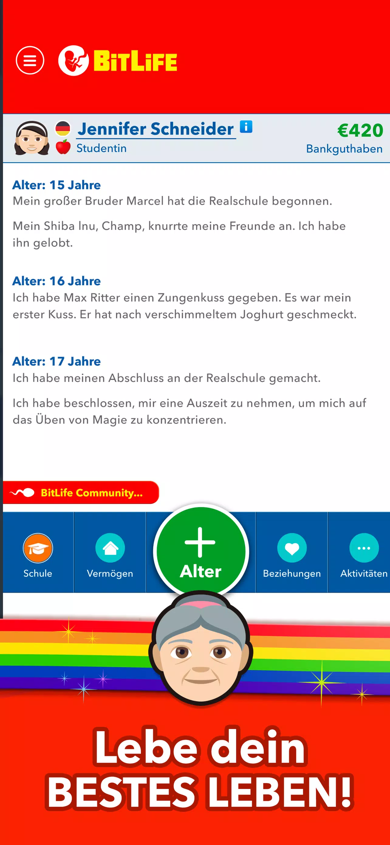 Schermata BitLife DE - Lebenssimulation 3