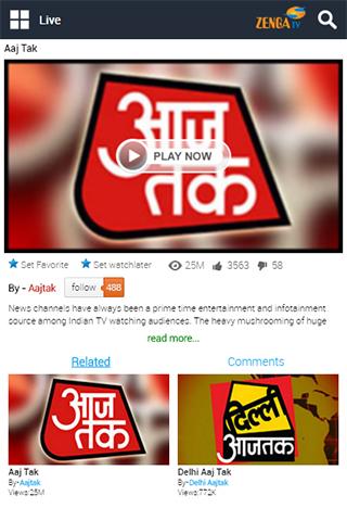 ZengaTV Mobile TV Live TV 螢幕截圖 2