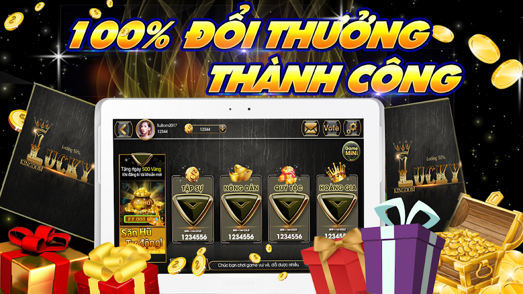 Slot - Vuong quoc lucky, Game Danh Bai Doi Thuong 螢幕截圖 1