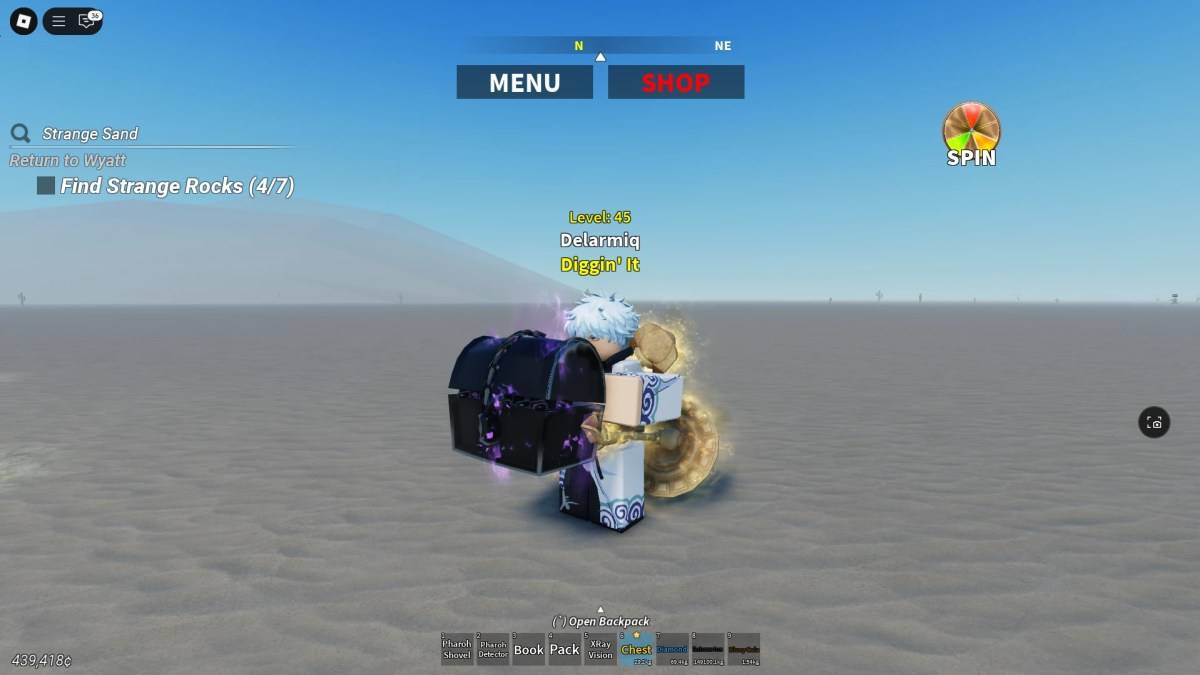 Cursed Chest in Desert Detectors