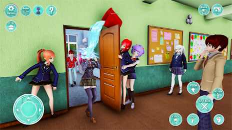 Anime Girl High School Life 3D স্ক্রিনশট 2