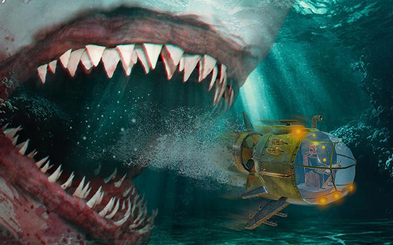 Megalodon shark fish eater স্ক্রিনশট 0