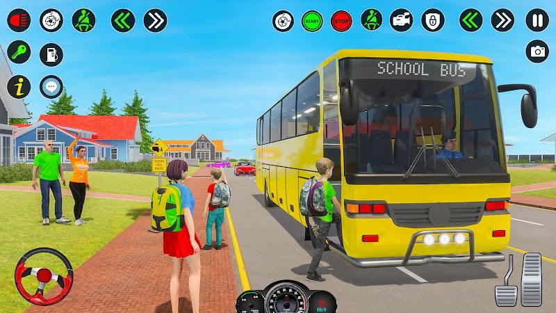 School Bus Driving Games 3D 螢幕截圖 1
