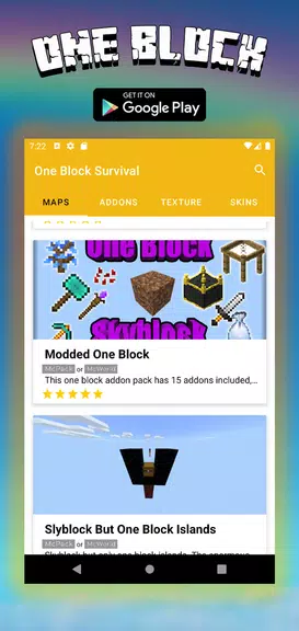 Map One Block Survival - block Capture d'écran 0