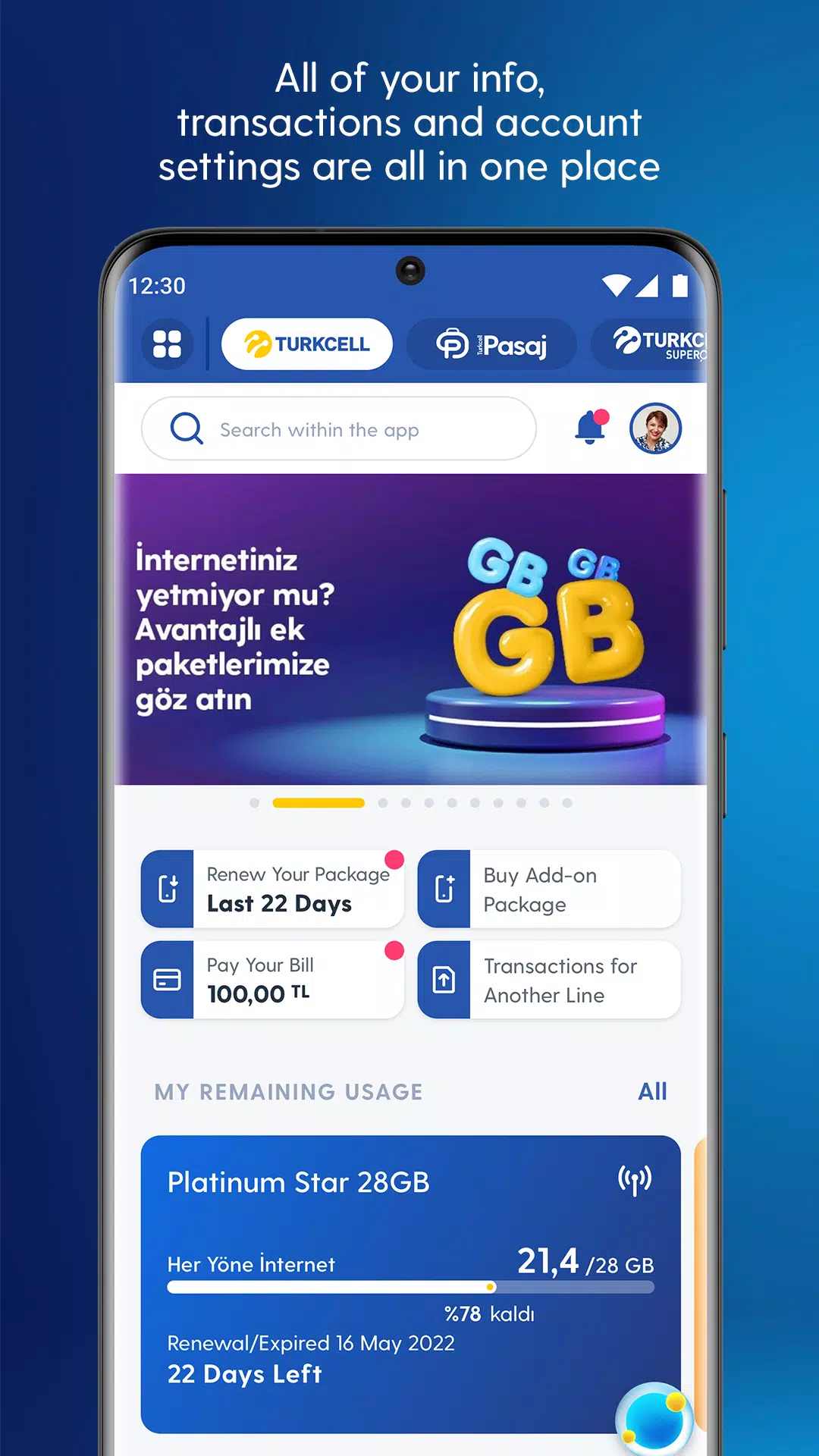 Schermata Turkcell 2