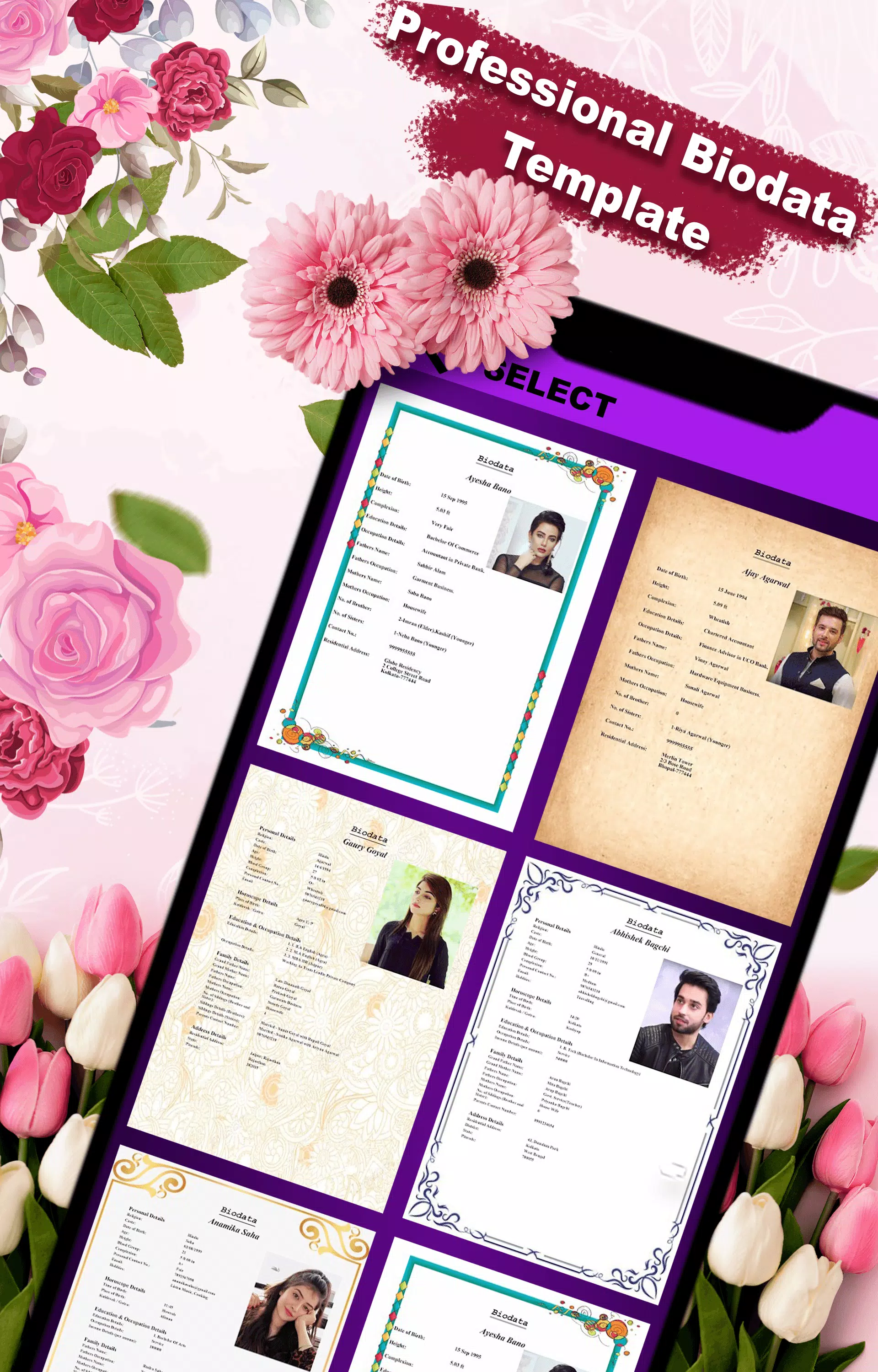 Marriage Biodata Maker 螢幕截圖 0