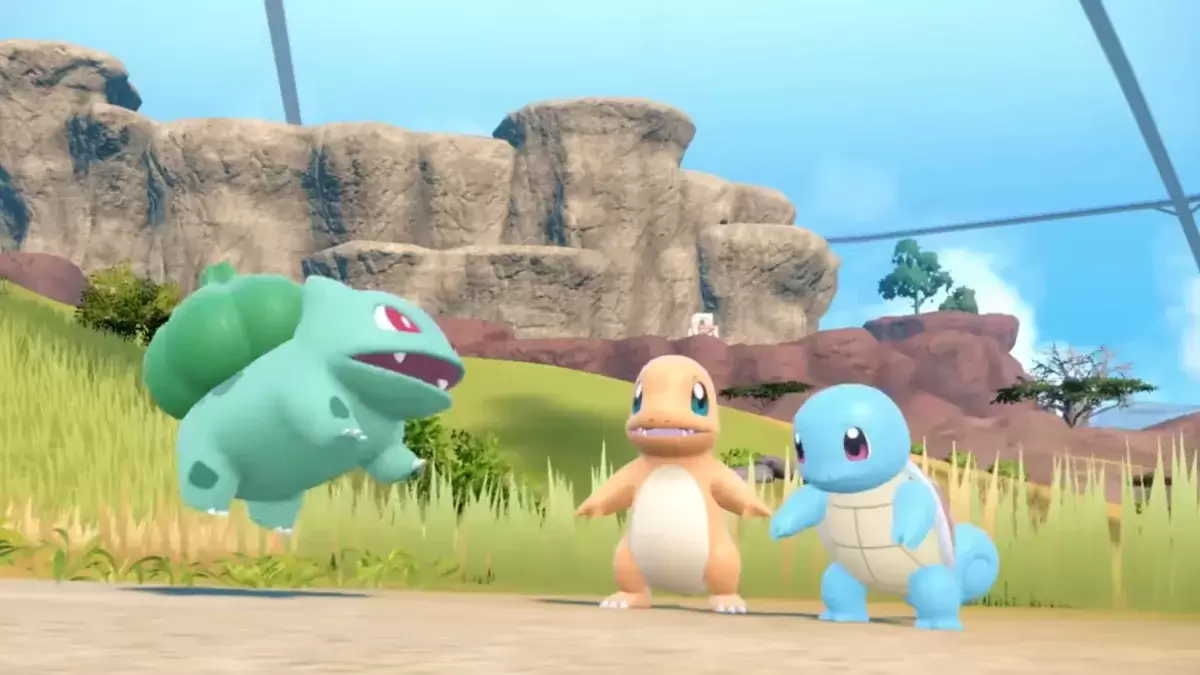 Gen 1 partants Bulbasaur, Charmander et Squirtle dans Pokémon Scarlet & Violet