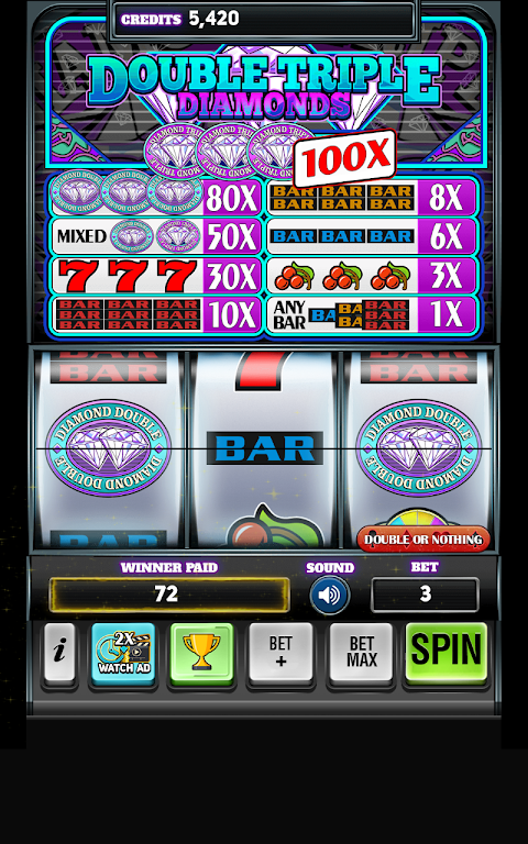 Diamond Deluxe Casino - Free Slot Machines স্ক্রিনশট 2